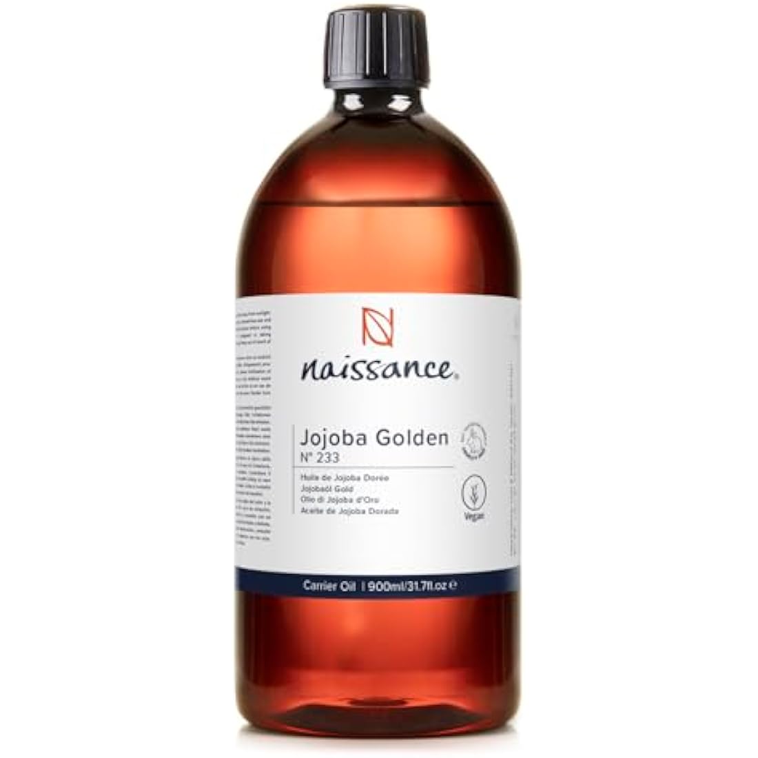 Naissance Golden Jojoba Oil – 900ml Cold Pressed Unrefined Moisturiser