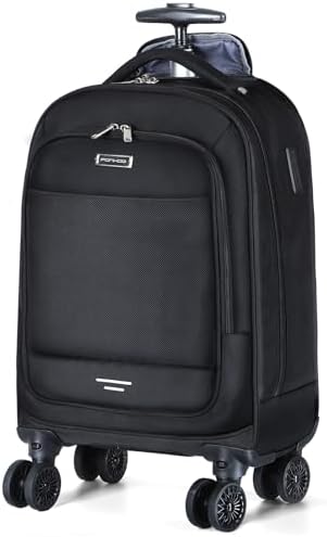 Ponhog 15.6 Inch Laptop Wheeled Backpack – 4 Spinner Wheel Trolley