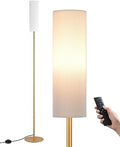EDISHINE LED Floor Lamp | Dimmable Standing Lamp with Remote Control, Gold