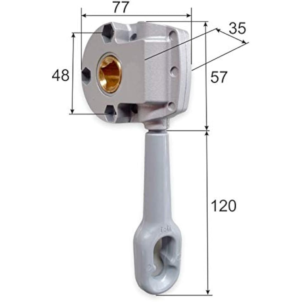 Retractable Awning 1:11 Manual Worm Gear with Screws - White