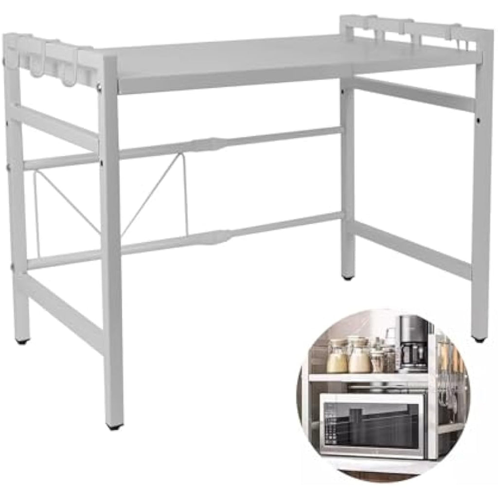 Multibao Expandable 3-Tier Microwave Rack | Adjustable Kitchen Shelf