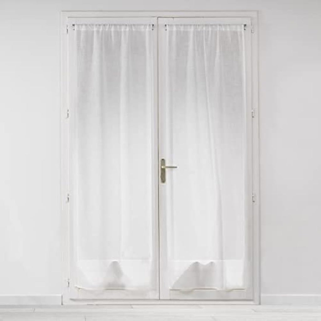 Douceur d'Intérieur Milza White Straight Curtain Rods - 70 x 200 cm