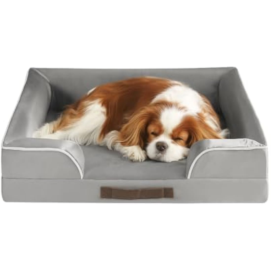 Orthopedic Memory Foam Dog Bed – Waterproof Grey Sofa