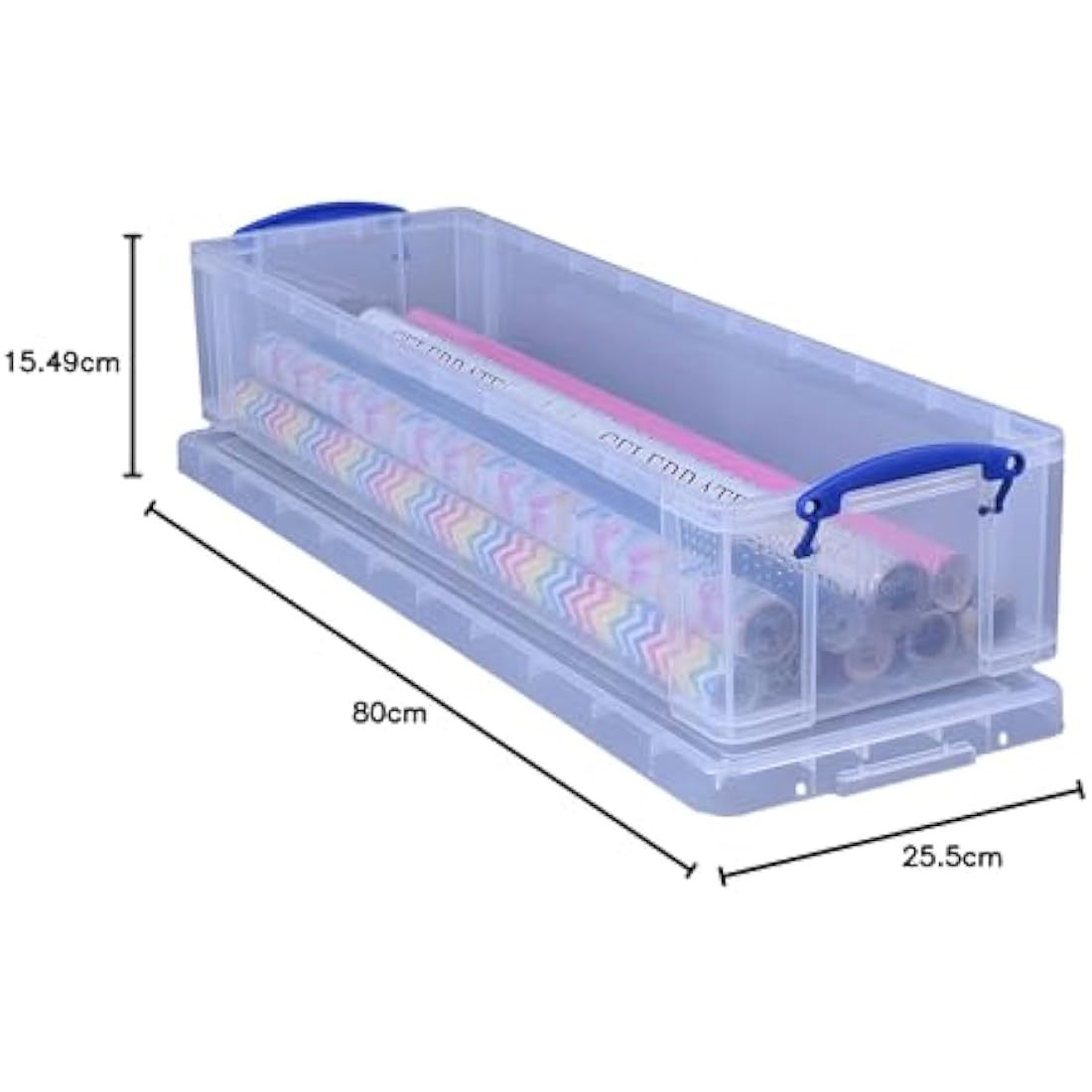 22 Litre Clear Plastic Storage Box – Stackable Organizer