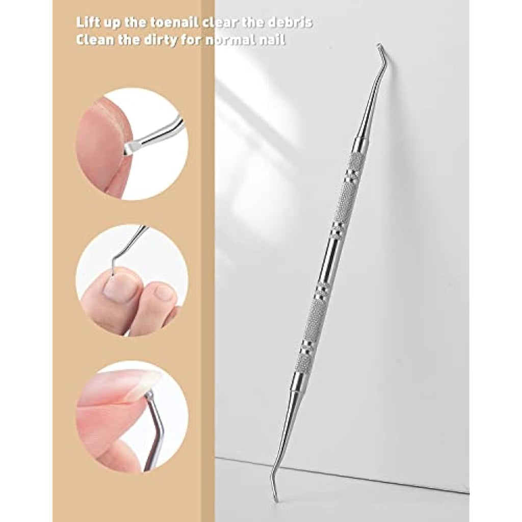 BEZOX Ingrown Toenail File and Lifter Set – Stainless Steel Podiatry Kit