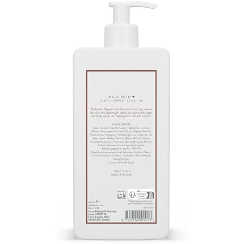 Native Coconut & Vanilla Body Lotion - Shea Butter Moisturizer (3 Pack)