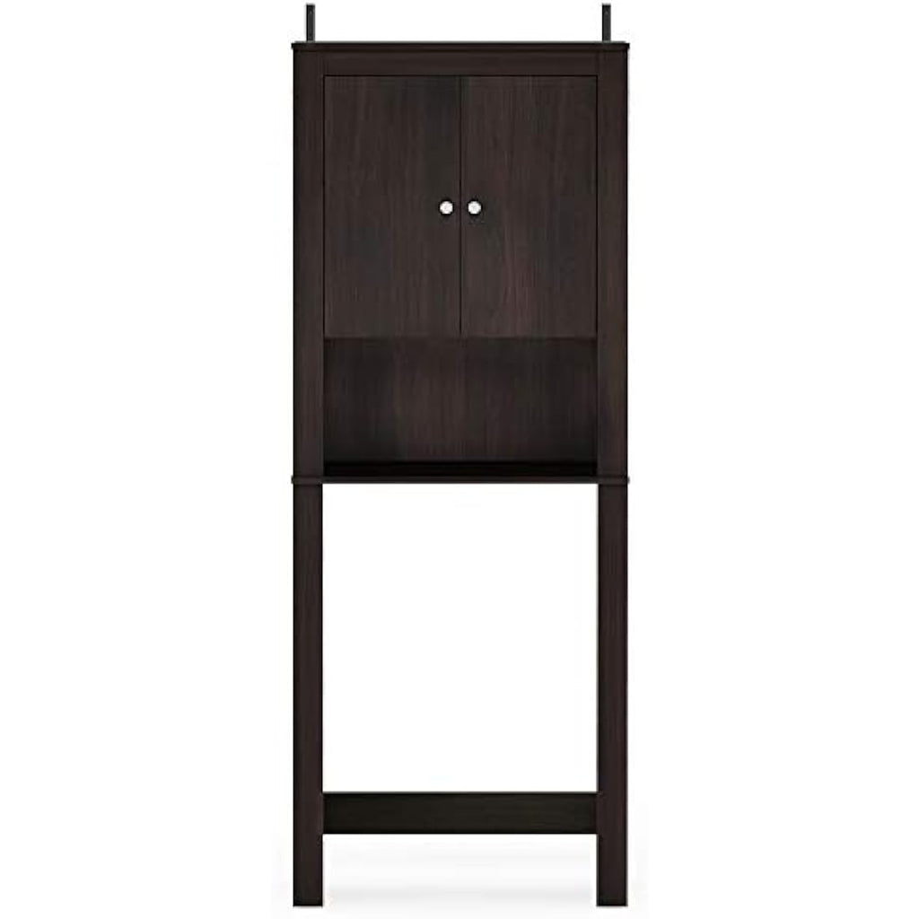 Furinno Wall Mounted Storage Cabinet | Espresso MDF Wood Shelving
