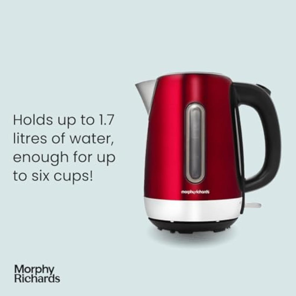 Morphy Richards Equip Electric Kettle | 1.7L Rapid Boil Stainless Steel