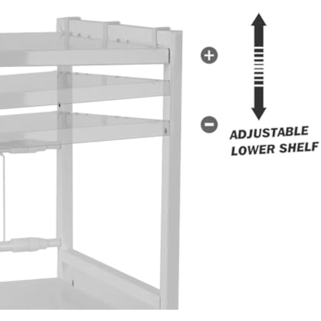 Multibao Expandable 3-Tier Microwave Rack | Adjustable Kitchen Shelf
