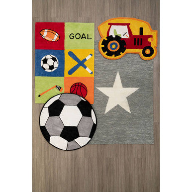 Orsina Grey and White Star Rug – Wool Blend Scandi Area Rug