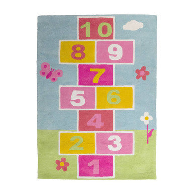 Orsina Kids Hopscotch Rug – Hand-Tufted Playroom Mat for Active Play