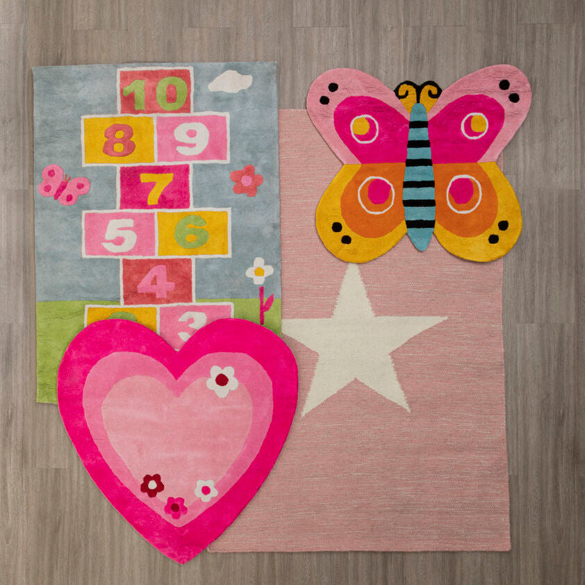 Orsina Kids Hopscotch Rug – Hand-Tufted Playroom Mat for Active Play