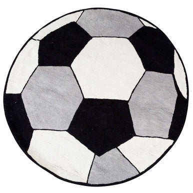 Orsina Kids Football Rug | Hand Tufted Cotton Playroom Decor, 3-Color