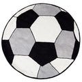 Orsina Kids Football Rug | Hand Tufted Cotton Playroom Decor, 3-Color