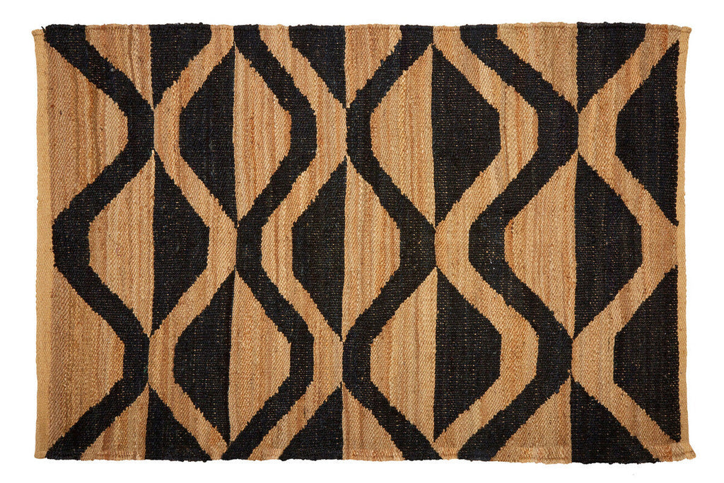 Orsina Bosie Large Hemp Rug – Handcrafted Tribal Wave Area Rug