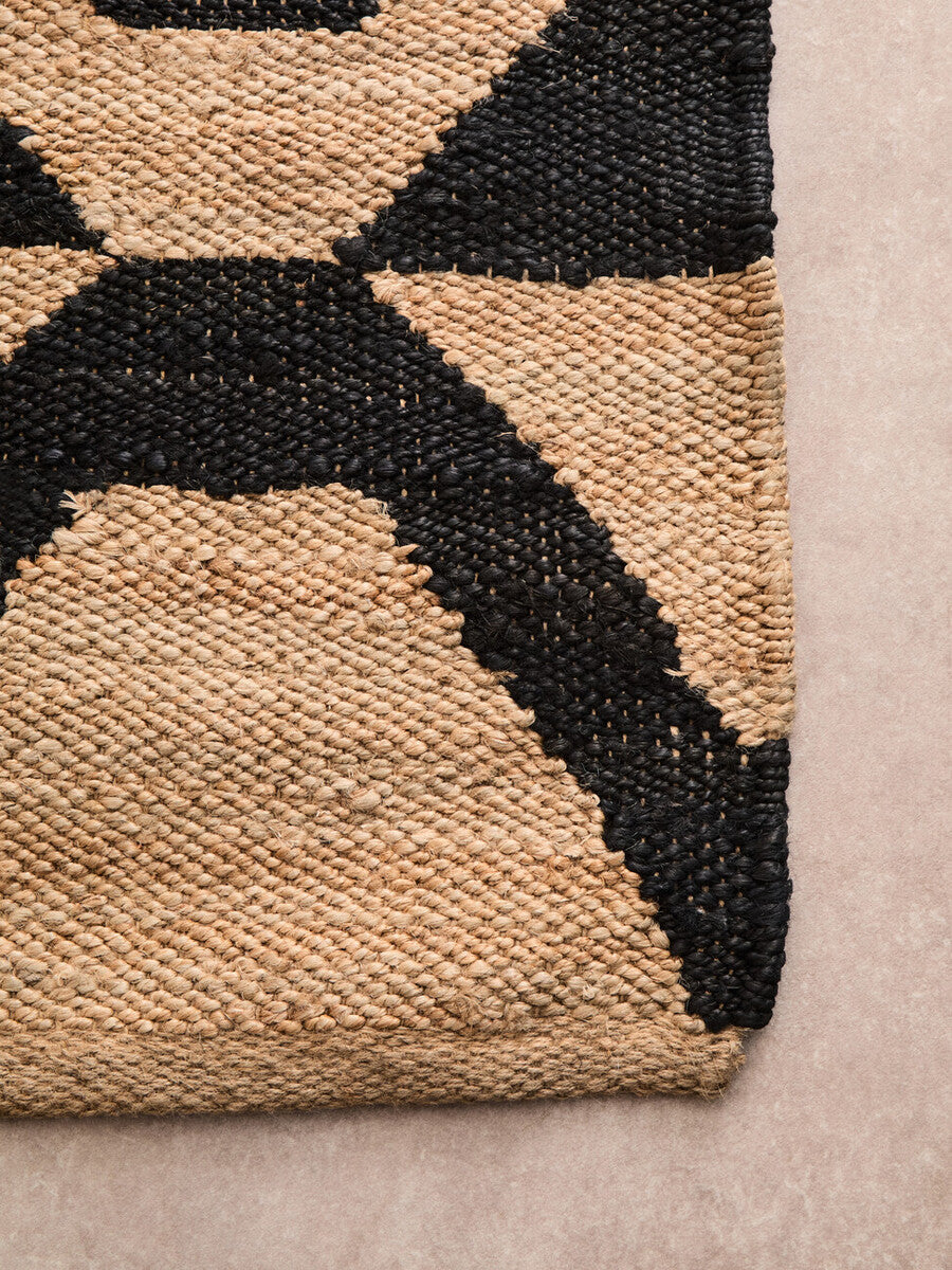 Orsina Bosie Large Hemp Rug – Handcrafted Tribal Wave Area Rug