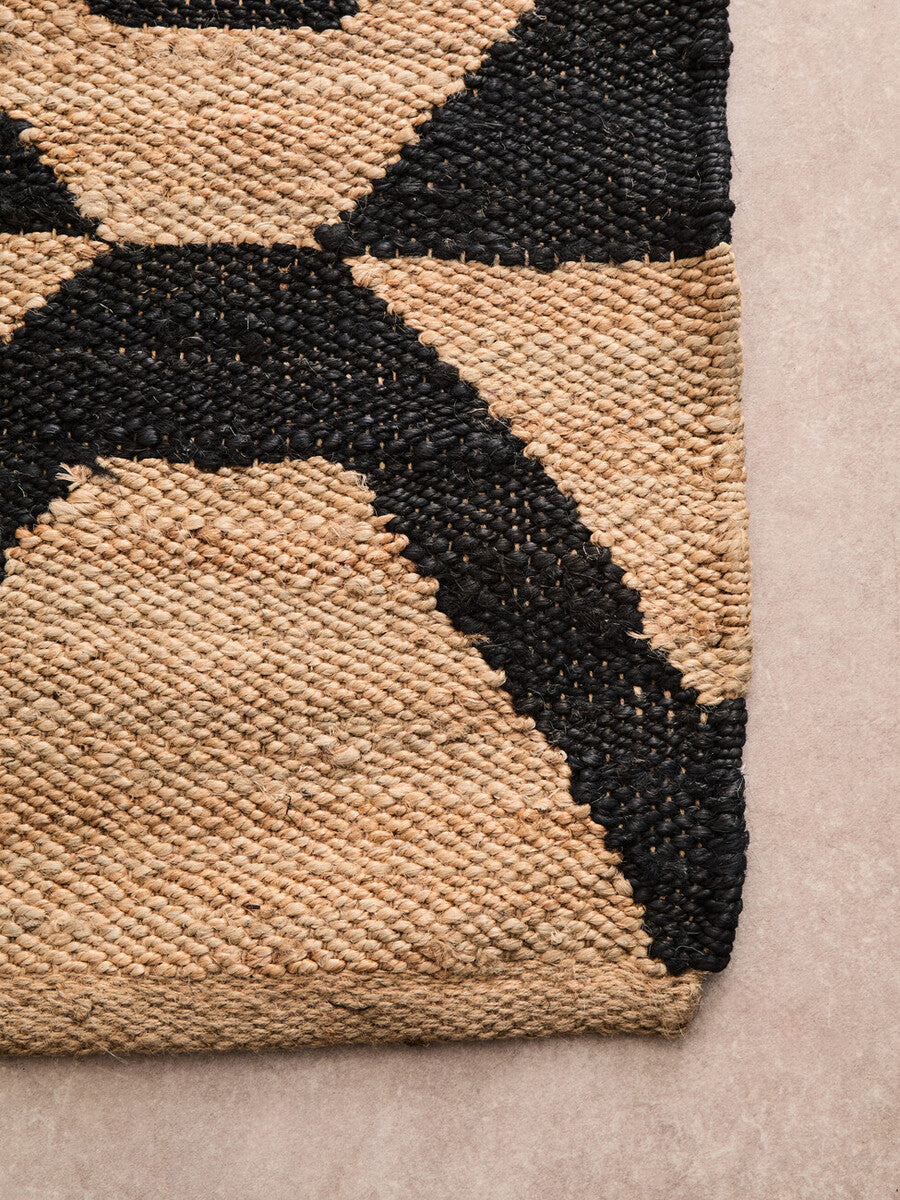 Orsina Bosie Large Hemp Rug – Handcrafted Tribal Wave Area Rug