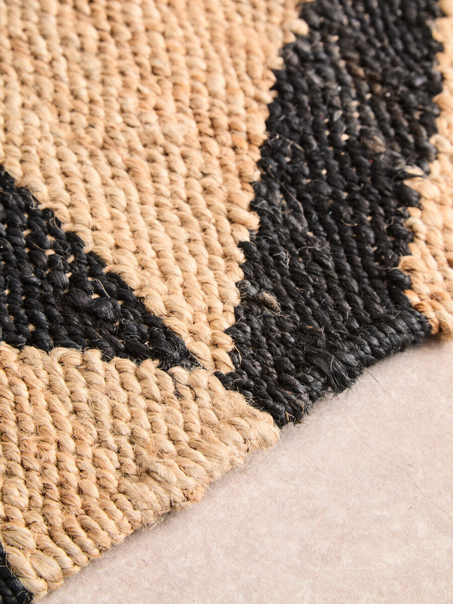 Orsina Bosie Large Hemp Rug – Handcrafted Tribal Wave Area Rug