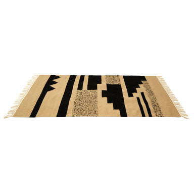 Orsina Bosie Small Trenza Rug – Sand and Black Textured Accent Rug