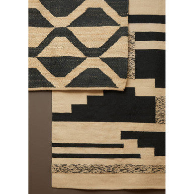 Orsina Bosie Small Trenza Rug – Sand and Black Textured Accent Rug