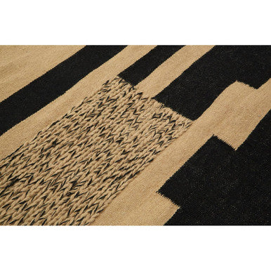 Orsina Bosie Small Trenza Rug – Sand and Black Textured Accent Rug
