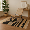 Orsina Bosie Small Trenza Rug – Sand and Black Textured Accent Rug