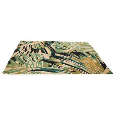 Orsina Bosie Moyo Green Rug – Hand-Tufted Botanical Wool Cotton Rug