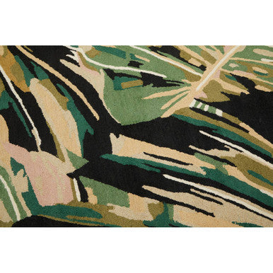 Orsina Bosie Moyo Green Rug – Hand-Tufted Botanical Wool Cotton Rug
