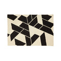 Orsina Milana Small Geometric Rug – Handwoven Black & White Wool