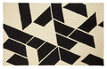 Orsina Milana Large Geometric Rug – Black & White Handwoven Wool