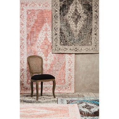 Orsina Bosie Morvi Pink Floral Rug – Small Jacquard Weave Accent Rug