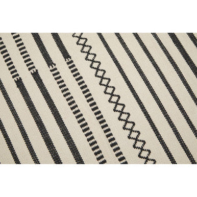Orsina Bosie Madras Cotton Rug – Modern Striped Minimalist Area Rug