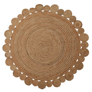 Orsina Bosie Demir Round Jute Rug – Handwoven Natural Outdoor Rug