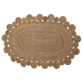 Orsina Bosie Demir Oval Jute Rug – Handwoven Natural Fiber Flooring