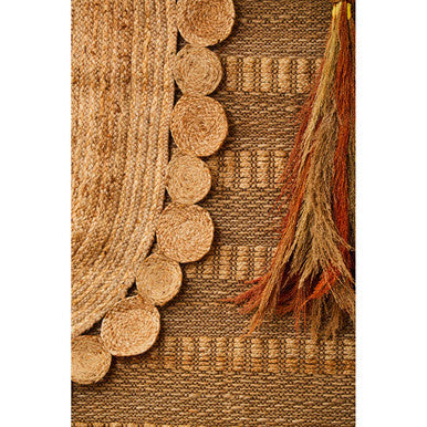 Orsina Bosie Demir Oval Jute Rug – Handwoven Natural Fiber Flooring