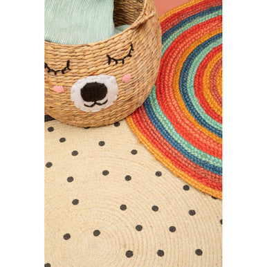 Orsina Kids Round Rug – Handwoven Cream Nursery and Playroom Rug