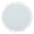 Orsina Kids Blue Round Rug with Tassels – Handwoven Nursery Decor