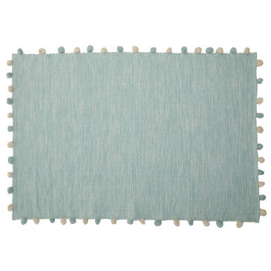 Orsina Kids Rectangular Braided Rug – Sage Green Handwoven Nursery Decor