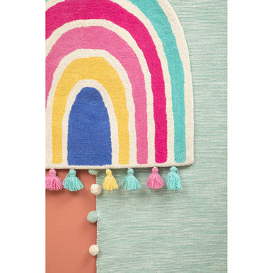 Orsina Kids Rectangular Braided Rug – Sage Green Handwoven Nursery Decor