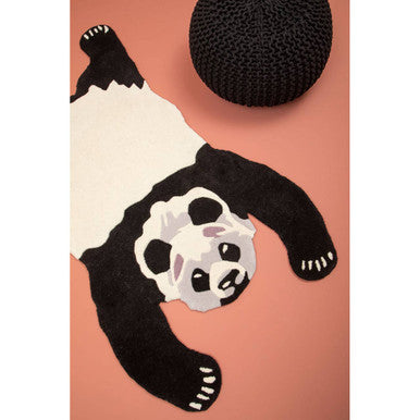 Orsina Kids Panda Rug – Hand-Tufted Soft Monochrome Nursery Decor
