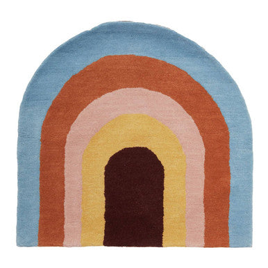Orsina Kids Rainbow Rug – Semicircle Soft Playroom & Nursery Floor Mat