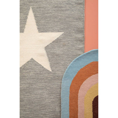 Orsina Kids Rainbow Rug – Semicircle Soft Playroom & Nursery Floor Mat