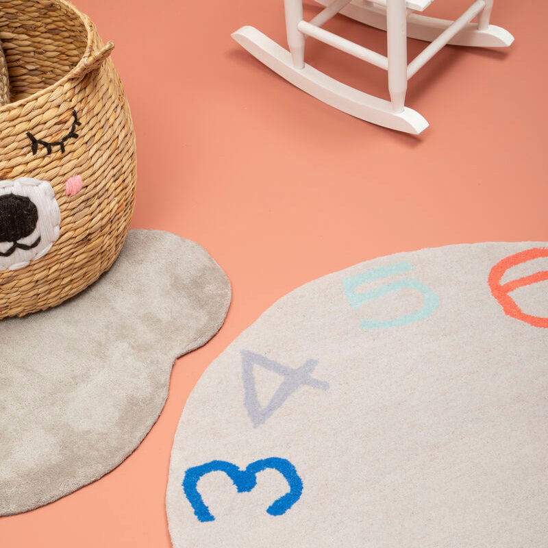 Orsina Kids Cloud Rug – Plush Grey Nursery and Playroom Floor Decor