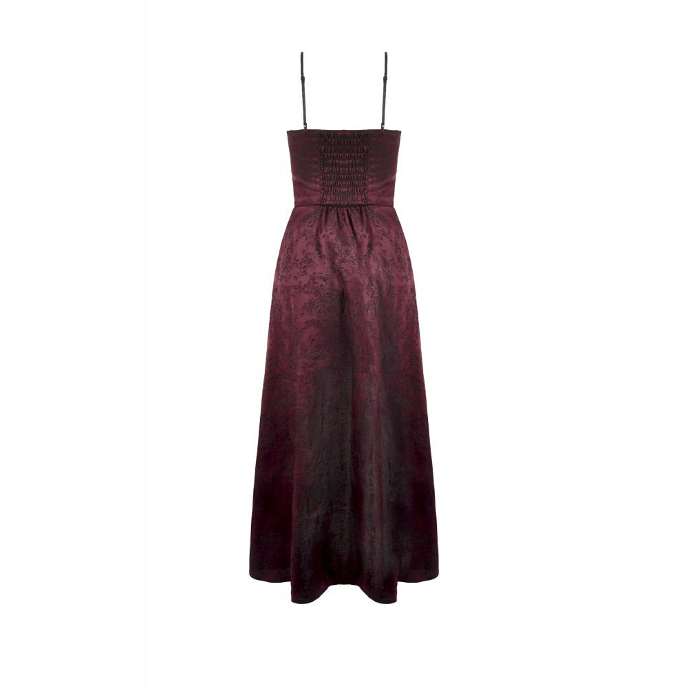 Dark in Love Belladonna Velvet Lace Dress – Gothic Wine Red Velveteen