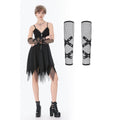 Dark In Love Punk Mesh Hollow Chain Gloves – Black Goth Armwear