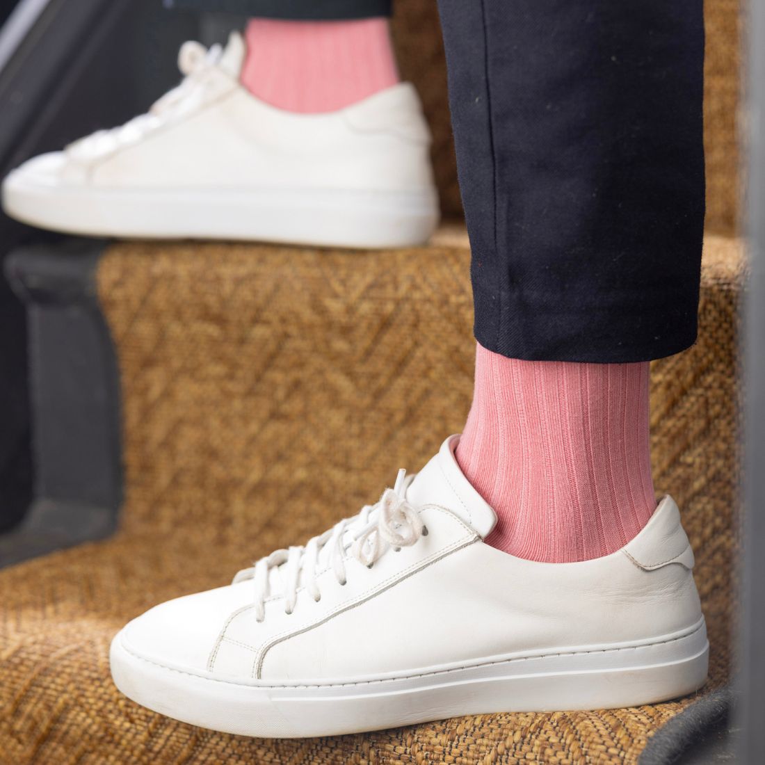 Swole Panda Light Pink Bamboo Socks – Breathable and Durable Soft Knit