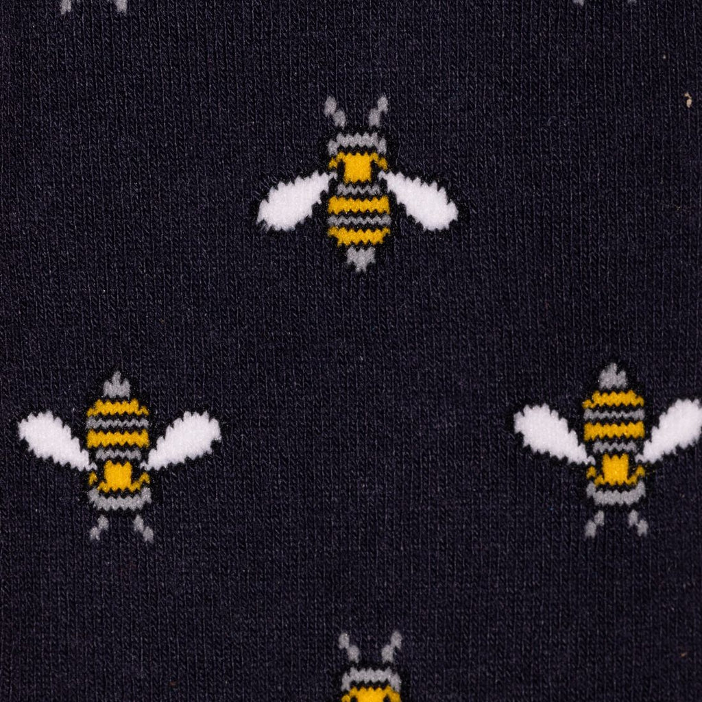 Swole Panda Navy Bumblebee Bamboo Socks – Sustainable Men's Accessories