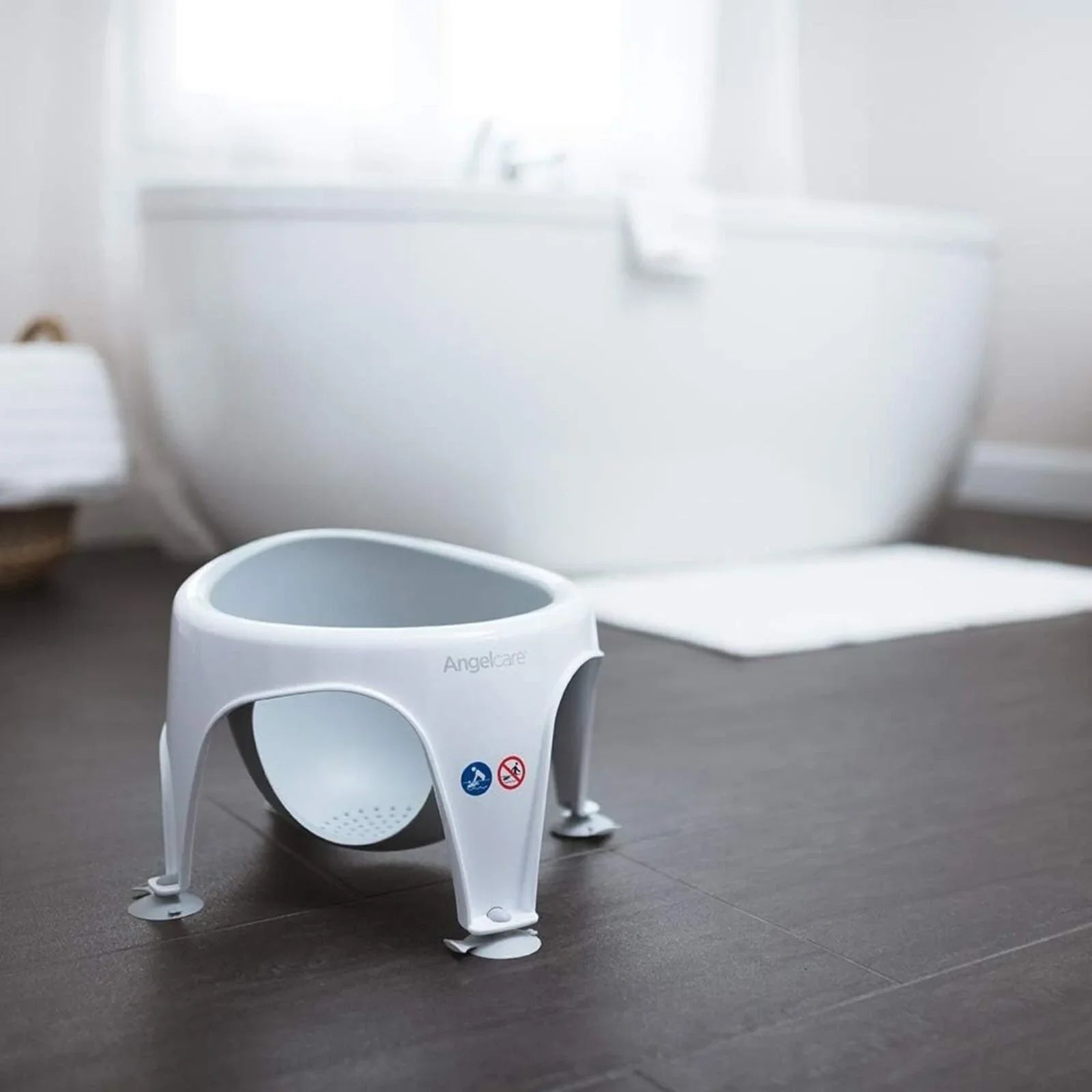 Angelcare Soft Touch Baby Bath Seat - Grey