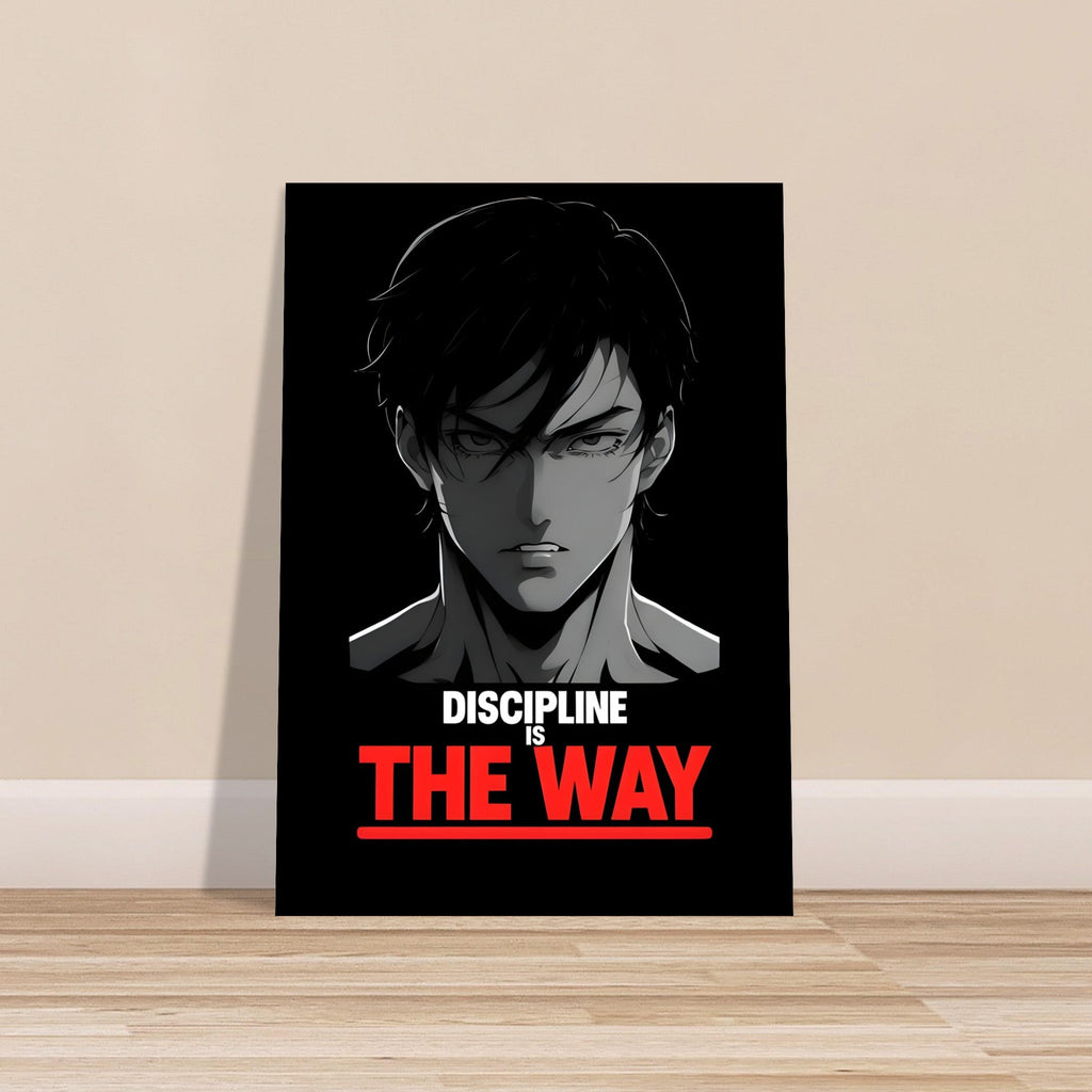 Discipline is the Way - Anime Motivational Wall Art | Empowering Semi-Gloss Print | Inspirational Anime Poster for Home & Office Decor