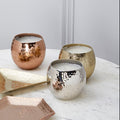 Orsina Ayla Wax Filled Candles - Set of 3 Metallic Gold Silver Copper